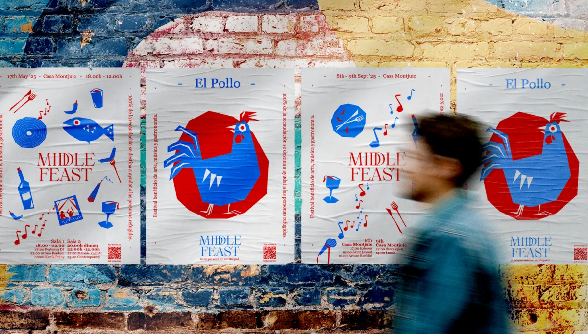 Screen-printed Middle Feast posters